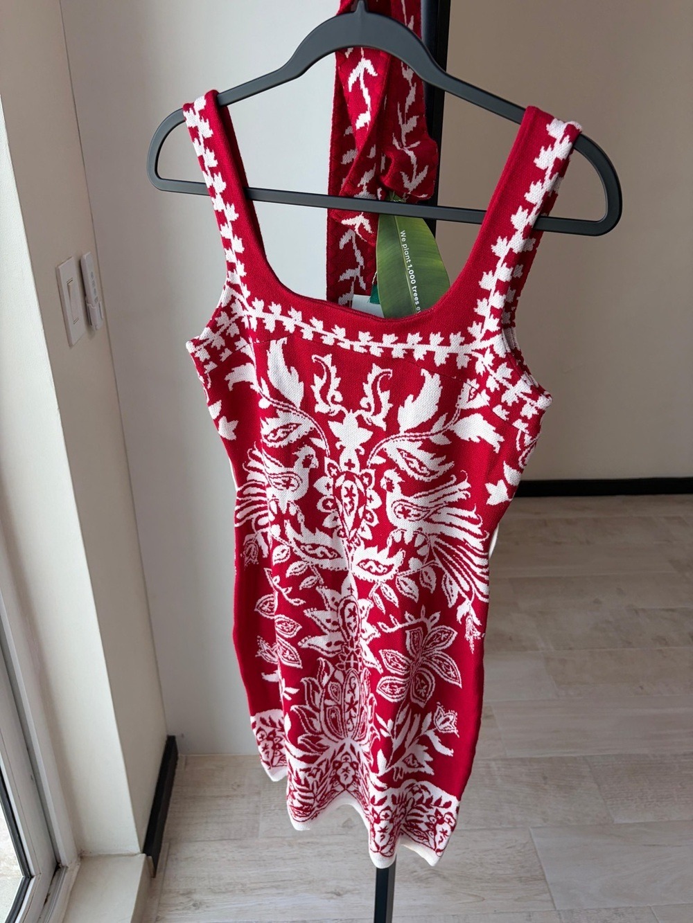 Farm Rio Red Miranda Knit Mini Dress - Picture 5 of 9